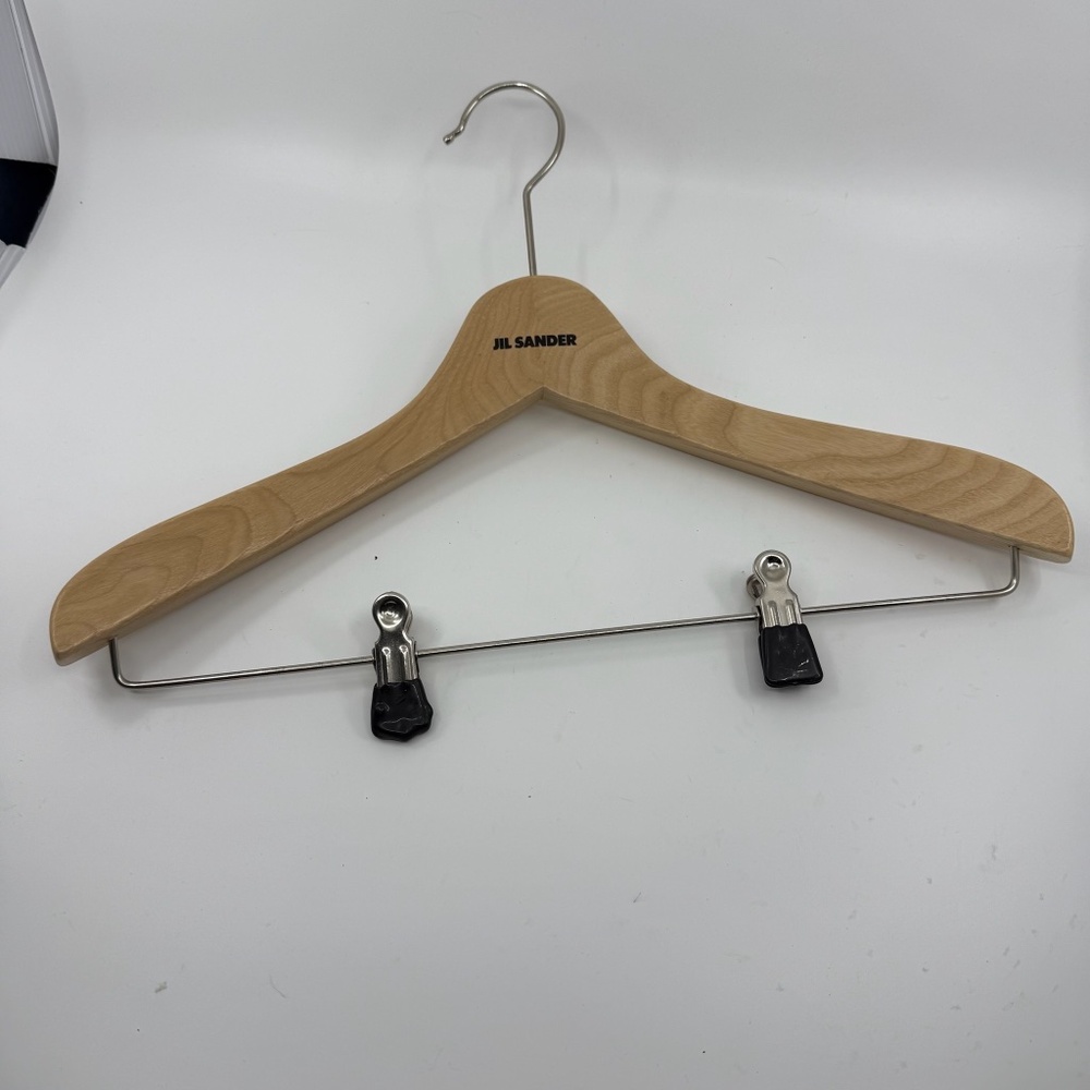 Vintage, Jil Sander Heavy Shaped Wood  Suit hanger
